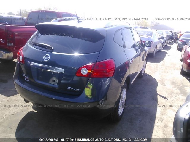 JN8AS5MV9CW711543 - 2012 NISSAN ROGUE S/SV BLUE photo 4