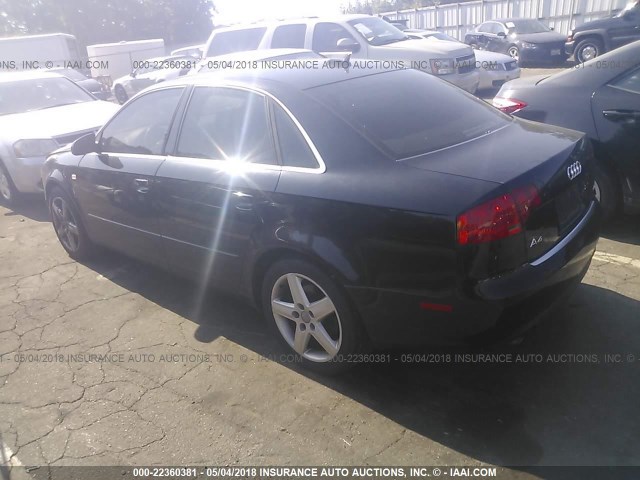 WAUAH78E56A187354 - 2006 AUDI A4 3.2 BLACK photo 3