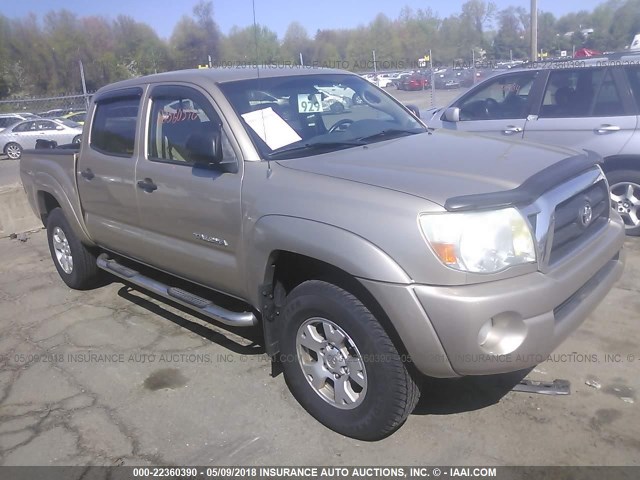 5TELU42N95Z117603 - 2005 TOYOTA TACOMA DOUBLE CAB TAN photo 1