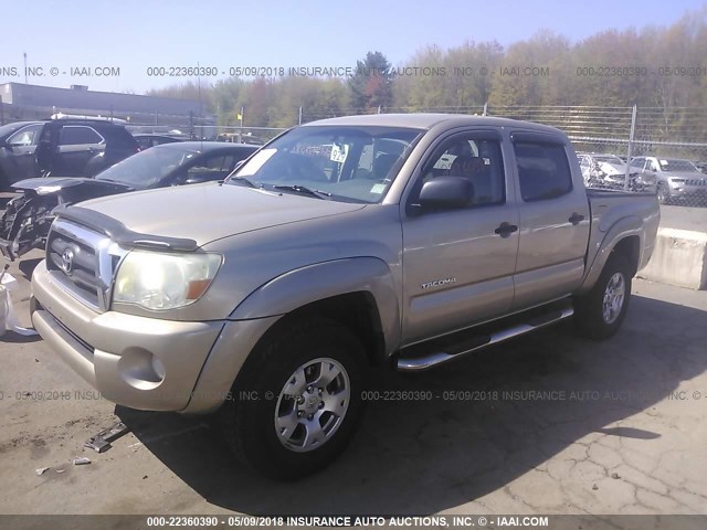 5TELU42N95Z117603 - 2005 TOYOTA TACOMA DOUBLE CAB 棕色 照片 2