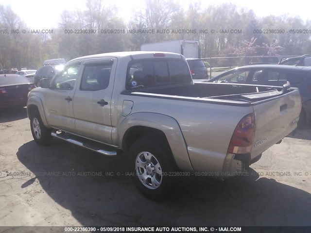 5TELU42N95Z117603 - 2005 TOYOTA TACOMA DOUBLE CAB 棕色 照片 3