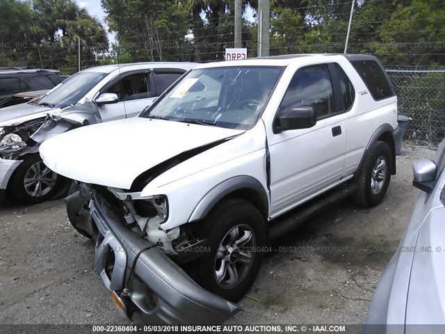 4S2CK57W624304447 - 2002 ISUZU RODEO SPORT WHITE photo 2