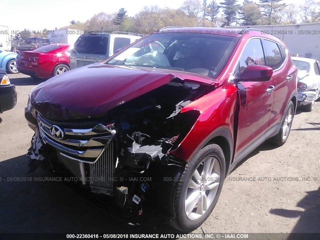 5XYZUDLA5DG005234 - 2013 HYUNDAI SANTA FE SPORT  RED photo 2