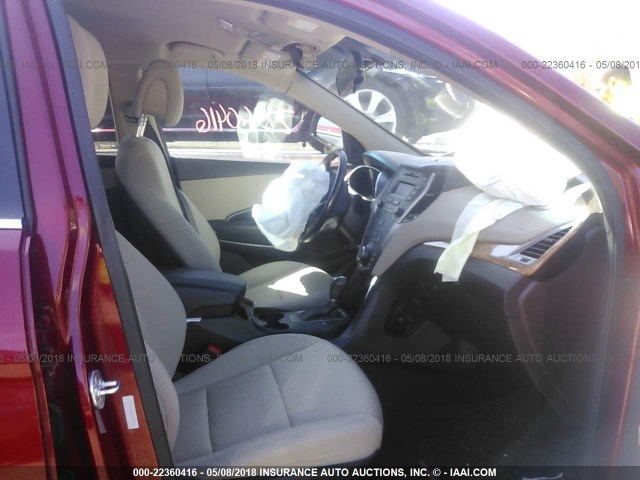 5XYZUDLA5DG005234 - 2013 HYUNDAI SANTA FE SPORT  RED photo 5