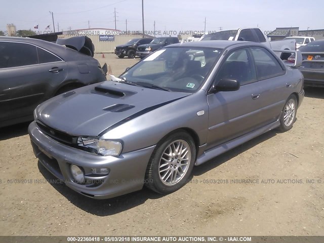 JF1GC6757YG505259 - 2000 SUBARU IMPREZA RS GRAY photo 2