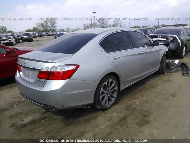 1HGCR2F5XEA069069 - 2014 HONDA ACCORD SPORT Күміс фото 4