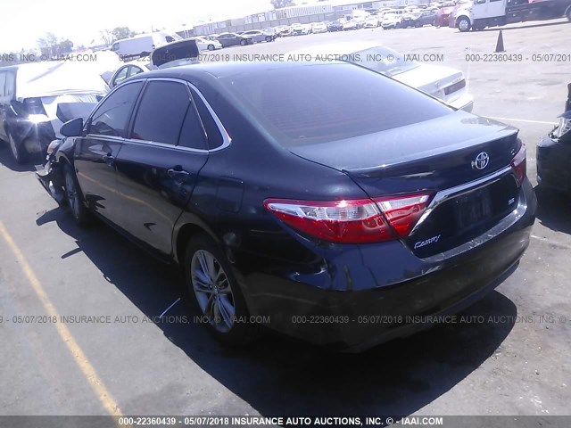 4T1BF1FK4FU964376 - 2015 TOYOTA CAMRY LE/XLE/SE/XSE Dark Blue photo 3