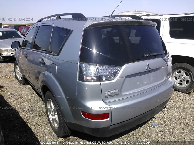 JA4MS31X47Z011852 - 2007 MITSUBISHI OUTLANDER ES/LS 银色 照片 3