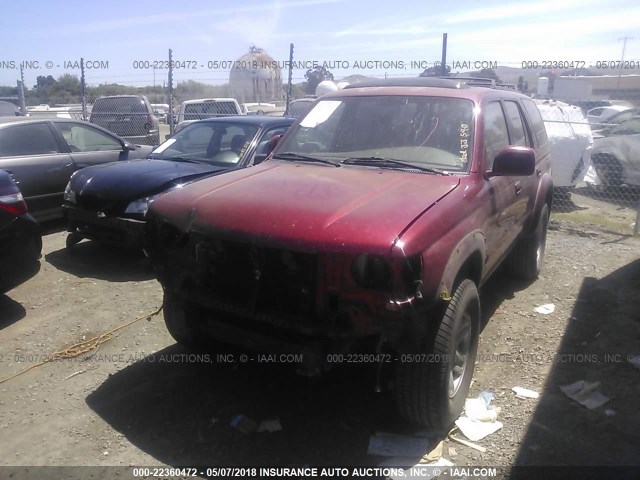 JT3HN86R820374677 - 2002 TOYOTA 4RUNNER SR5 RED photo 2