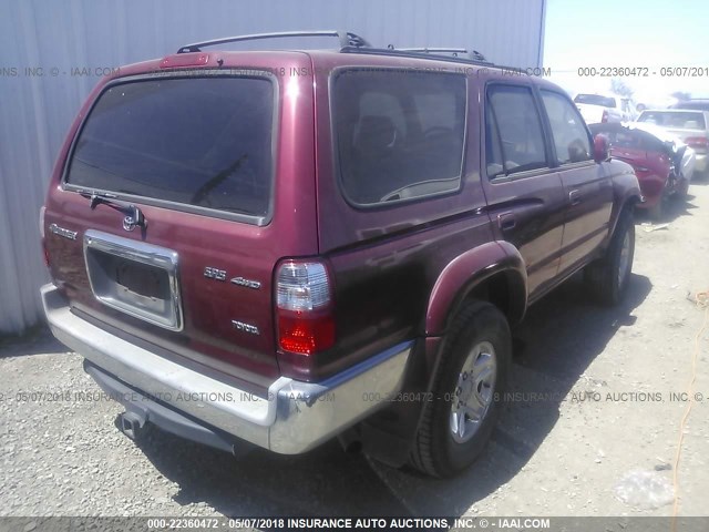 JT3HN86R820374677 - 2002 TOYOTA 4RUNNER SR5 RED photo 4