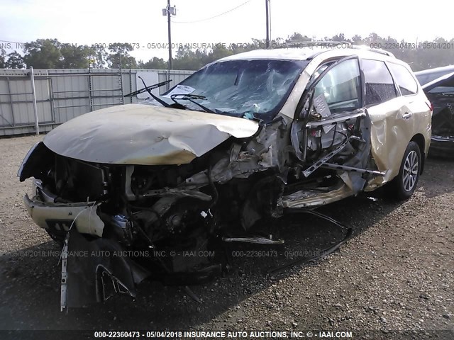 5N1AR2MN9DC659786 - 2013 NISSAN PATHFINDER S/SV/SL/PLATINUM 棕色 照片 2