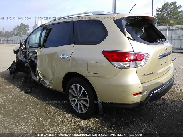 5N1AR2MN9DC659786 - 2013 NISSAN PATHFINDER S/SV/SL/PLATINUM TAN photo 3