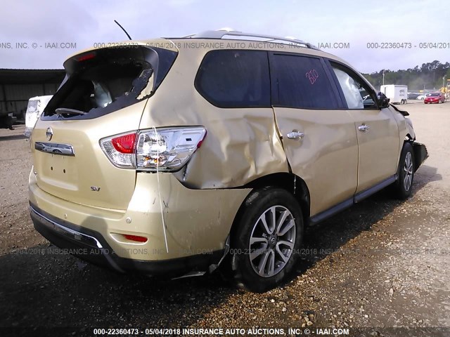 5N1AR2MN9DC659786 - 2013 NISSAN PATHFINDER S/SV/SL/PLATINUM 棕色 照片 4