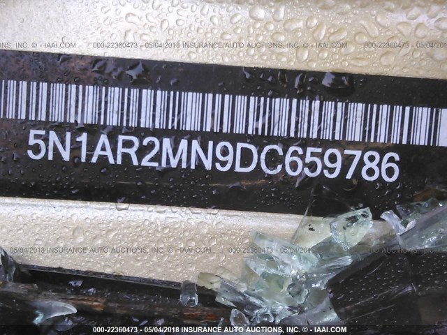 5N1AR2MN9DC659786 - 2013 NISSAN PATHFINDER S/SV/SL/PLATINUM 棕色 照片 9