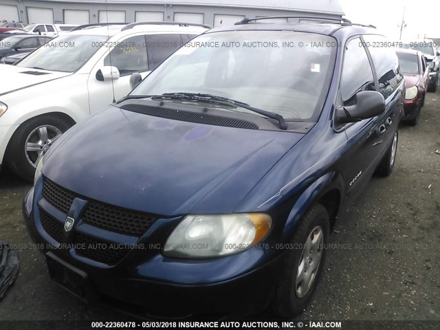 1B4GP25321B192193 - 2001 DODGE CARAVAN SE BLUE photo 6