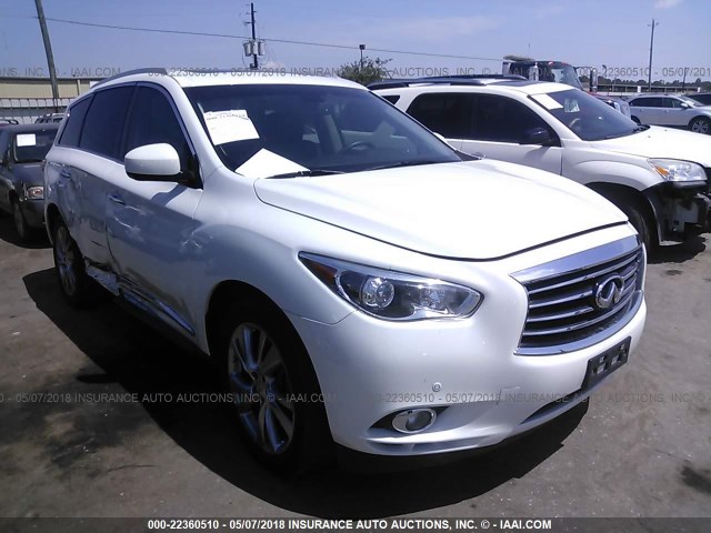 5N1AL0MN0DC343733 - 2013 INFINITI JX35 WHITE photo 1