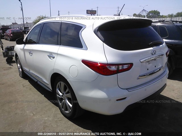 5N1AL0MN0DC343733 - 2013 INFINITI JX35 WHITE photo 3