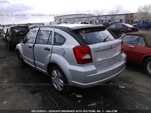 1B3JB48B57D502356 - 2007 DODGE CALIBER SXT SILVER photo 3