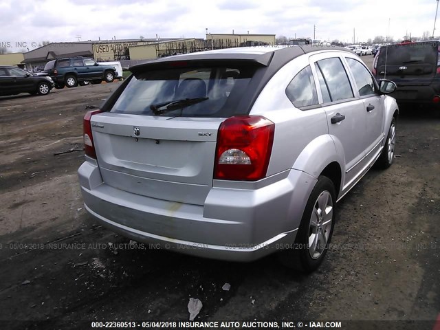 1B3JB48B57D502356 - 2007 DODGE CALIBER SXT SILVER photo 4