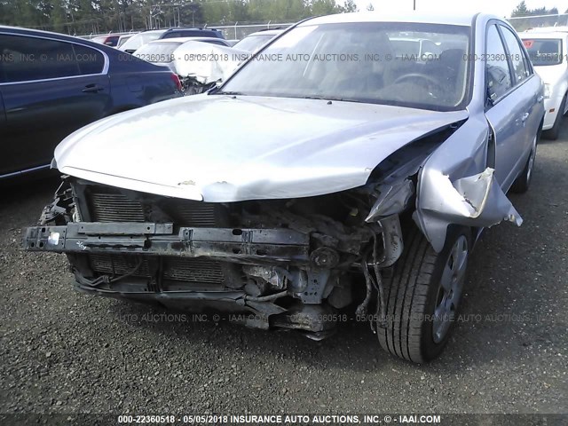 5NPET4AC4AH615488 - 2010 HYUNDAI SONATA GLS SILVER photo 6