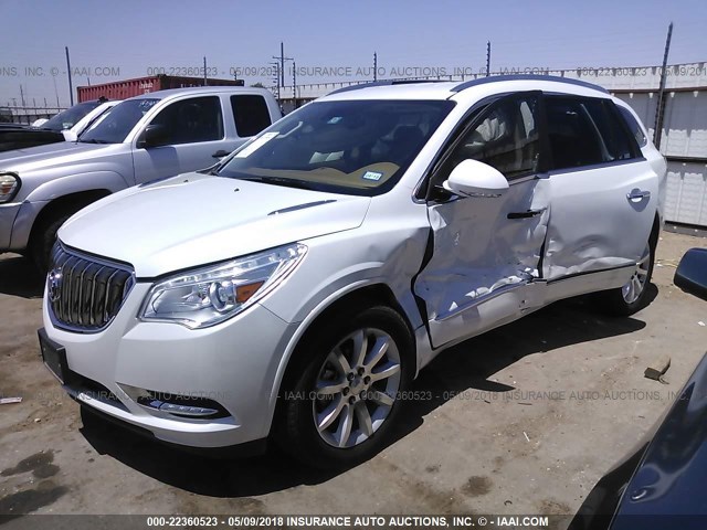 5GAKRCKD4GJ270211 - 2016 BUICK ENCLAVE WHITE photo 2