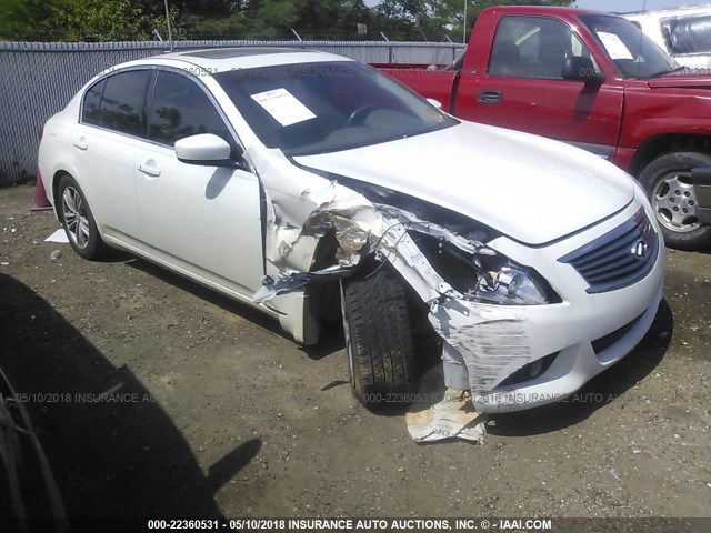 JN1DV6AP0CM811847 - 2012 INFINITI G25 JOURNEY WHITE photo 1