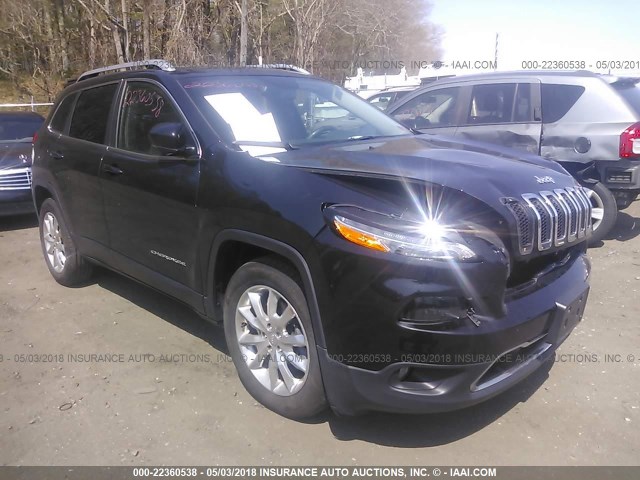 1C4PJMDB7FW634684 - 2015 JEEP CHEROKEE LIMITED BLACK photo 1