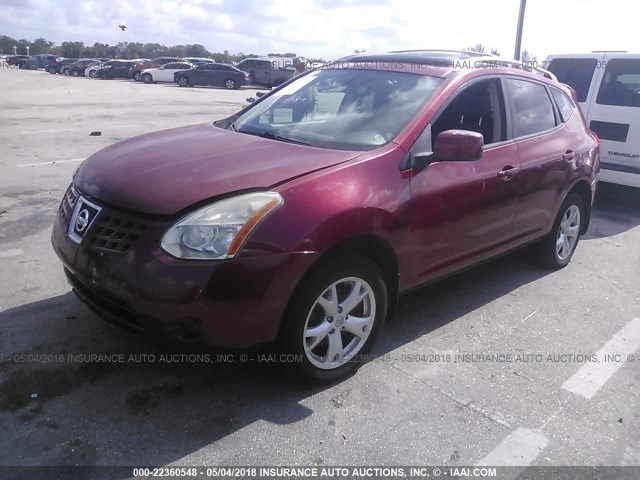 JN8AS58V88W109024 - 2008 NISSAN ROGUE S/SL RED photo 2