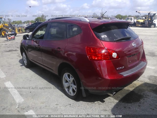 JN8AS58V88W109024 - 2008 NISSAN ROGUE S/SL RED photo 3