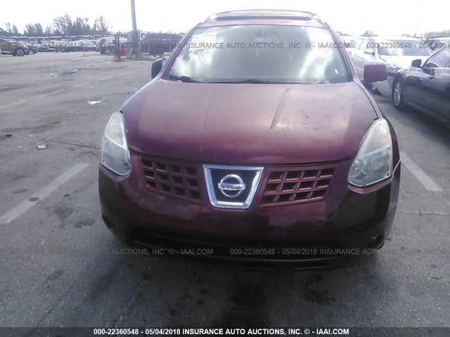 JN8AS58V88W109024 - 2008 NISSAN ROGUE S/SL RED photo 6