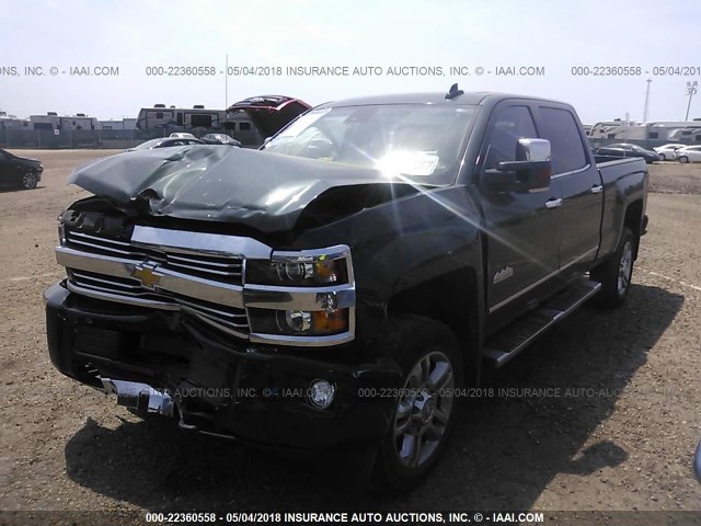 1GC1KXEG3FF512645 - 2015 CHEVROLET SILVERADO K2500 HIGH COUNTRY GREEN photo 2