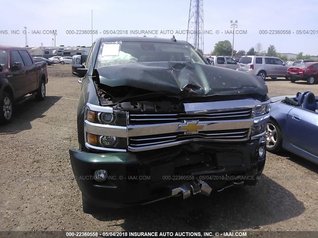 1GC1KXEG3FF512645 - 2015 CHEVROLET SILVERADO K2500 HIGH COUNTRY GREEN photo 6