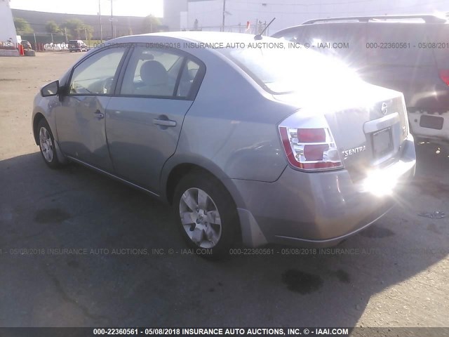 3N1AB61E47L661672 - 2007 NISSAN SENTRA 2.0/2.0S/2.0SL SILVER photo 3