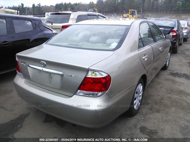 4T1BE32K45U960217 - 2005 TOYOTA CAMRY LE/XLE/SE ოქროსფერი ფოტო 4