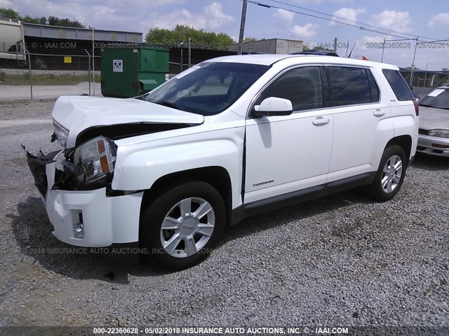 2CTALMEC7B6417863 - 2011 GMC TERRAIN SLE WHITE photo 2