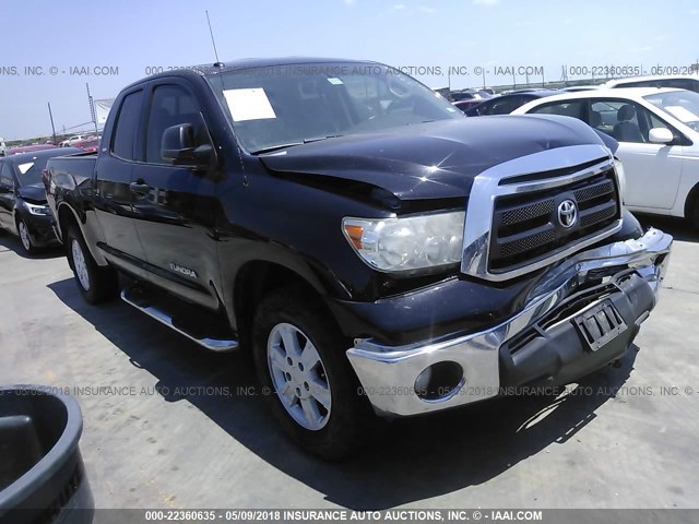 5TFRM5F18CX037284 - 2012 TOYOTA TUNDRA DOUBLE CAB SR5 BLACK photo 1