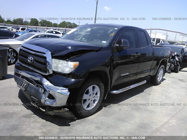 5TFRM5F18CX037284 - 2012 TOYOTA TUNDRA DOUBLE CAB SR5 BLACK photo 2