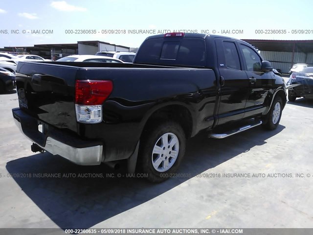 5TFRM5F18CX037284 - 2012 TOYOTA TUNDRA DOUBLE CAB SR5 BLACK photo 4