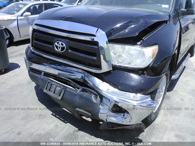 5TFRM5F18CX037284 - 2012 TOYOTA TUNDRA DOUBLE CAB SR5 BLACK photo 6