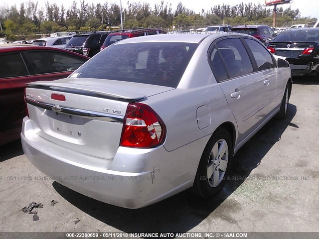 1G1ZT53846F292506 - 2006 CHEVROLET MALIBU LT SILVER photo 4