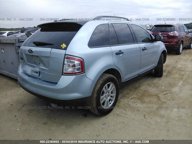 2FMDK36C18BB39848 - 2008 FORD EDGE SE Light Blue photo 4