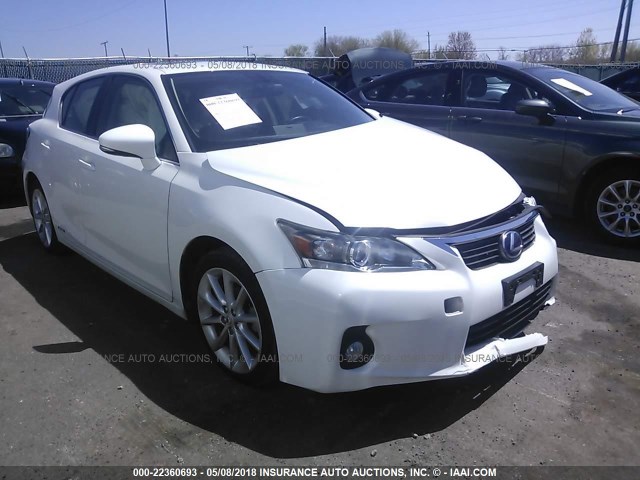 JTHKD5BH0C2092098 - 2012 LEXUS CT 200 WHITE photo 1