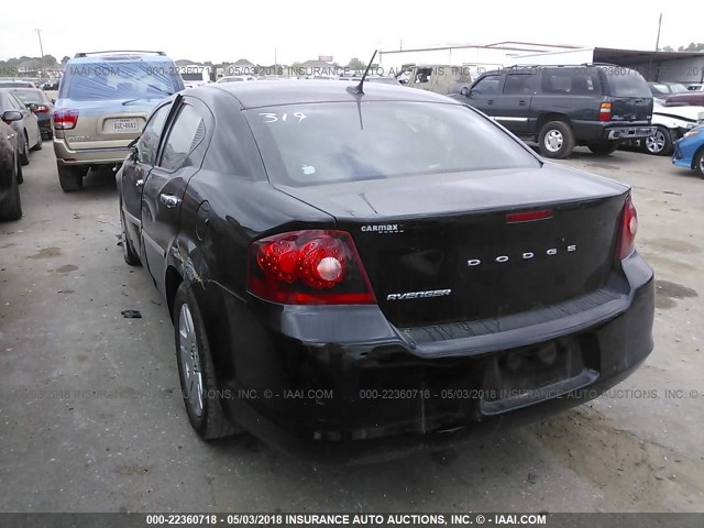 1C3CDZAB9EN110632 - 2014 DODGE AVENGER SE BLACK photo 3