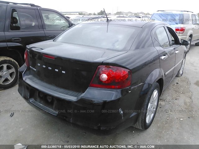 1C3CDZAB9EN110632 - 2014 DODGE AVENGER SE BLACK photo 4