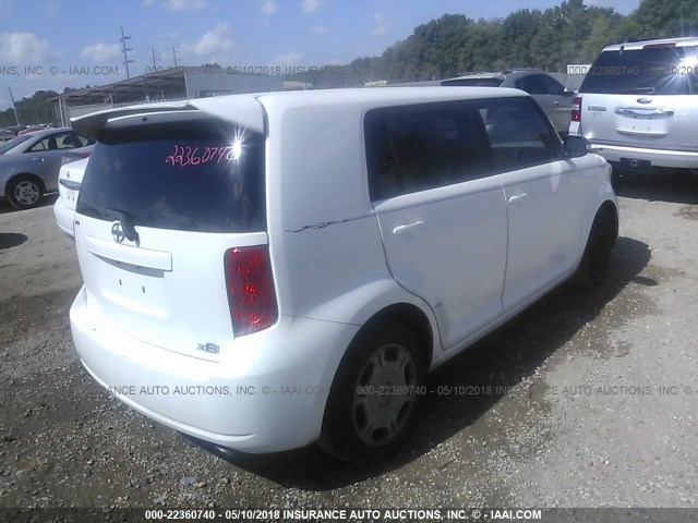 JTLKE50E991081613 - 2009 TOYOTA SCION XB WHITE photo 4