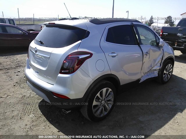 KL4CJASB8JB594349 - 2018 BUICK ENCORE PREFERRED SILVER photo 4