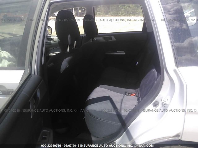 JF2SH6BC2AH917747 - 2010 SUBARU FORESTER XS Plata foto 8