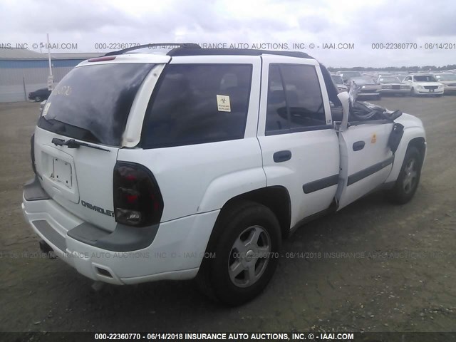 1GNDS13S032254936 - 2003 CHEVROLET TRAILBLAZER  WHITE photo 4