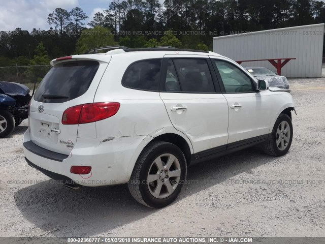 5NMSH13EX7H028798 - 2007 HYUNDAI SANTA FE SE/LIMITED WHITE photo 4