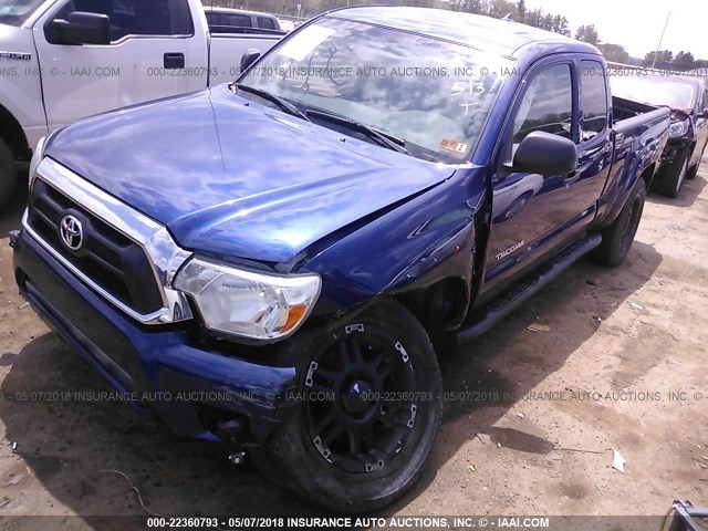5TFUX4EN7EX028594 - 2014 TOYOTA TACOMA ACCESS CAB Көк фото 2